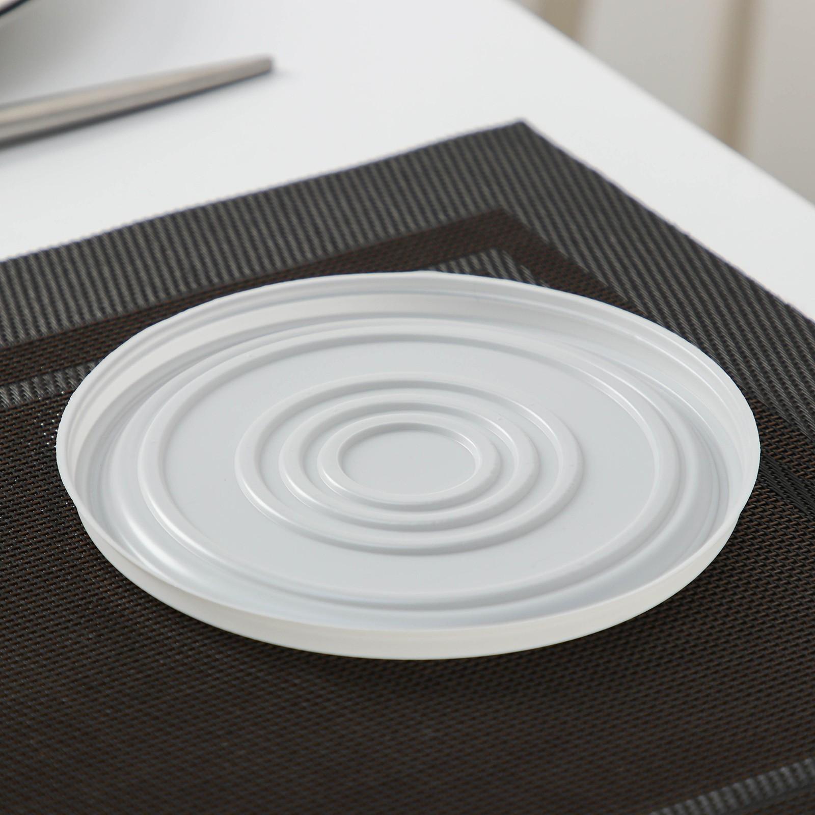 Крышка одноразовая для суповой миски ПС, d=13,5 см, цвет белый