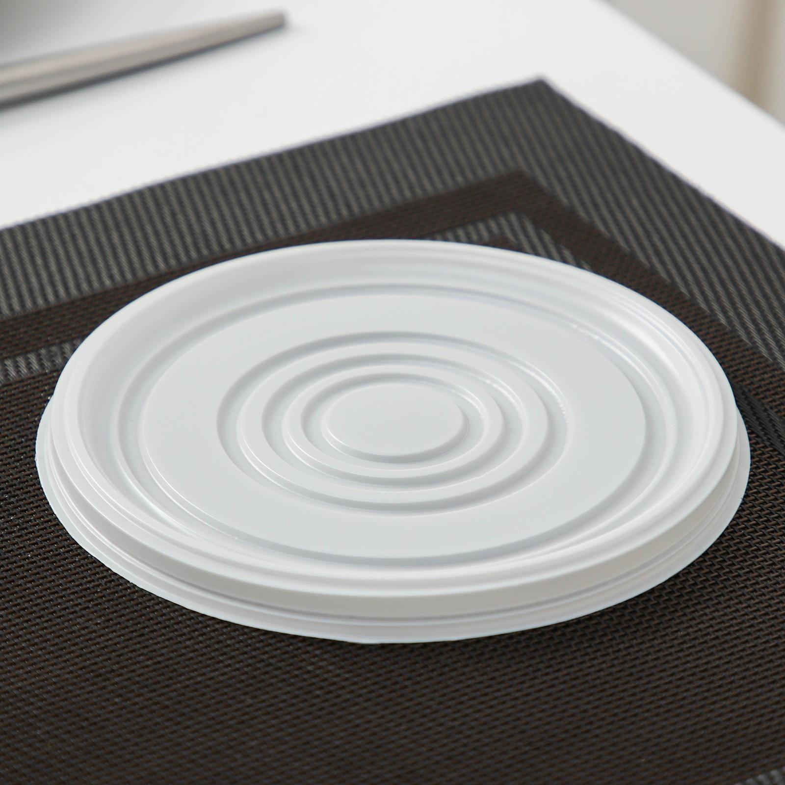 Крышка одноразовая для суповой миски ПС, d=13,5 см, цвет белый