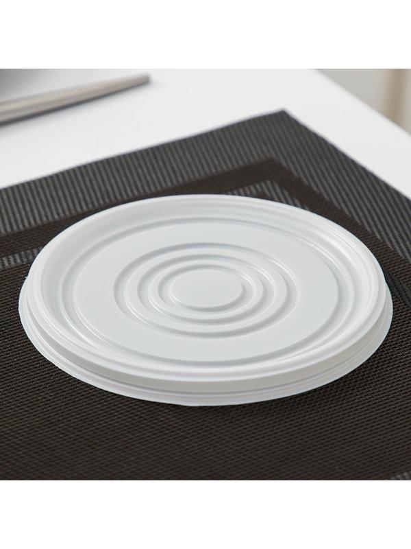 Крышка одноразовая для суповой миски ПС, d=13,5 см, цвет белый