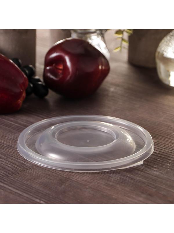 Крышка к контейнеру «Плошка», прозрачная, 540 шт/уп.