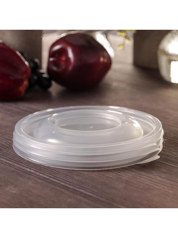 Крышка к контейнеру «Плошка», прозрачная, 540 шт/уп.