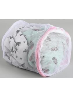 Мешок для стирки белья без диска, 15×19 см, мелкая сетка, цвет белый