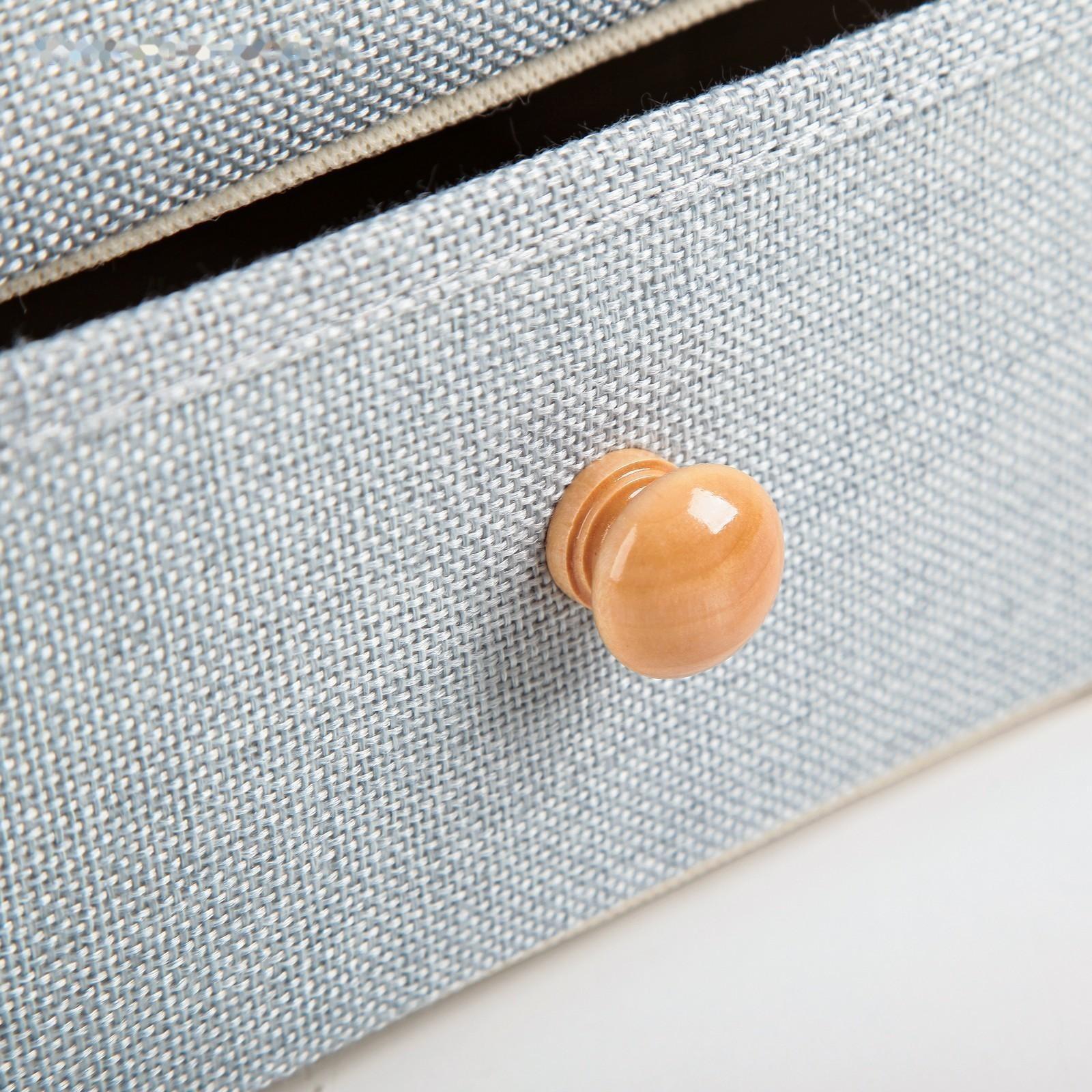 Короб «Франческа», 2 выдвижных ящика, 22×22×20,5 см, цвет голубой