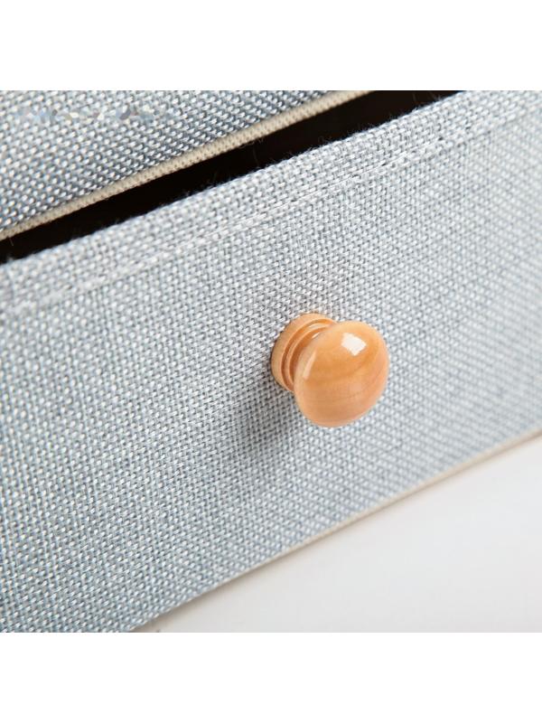 Короб «Франческа», 2 выдвижных ящика, 22×22×20,5 см, цвет голубой