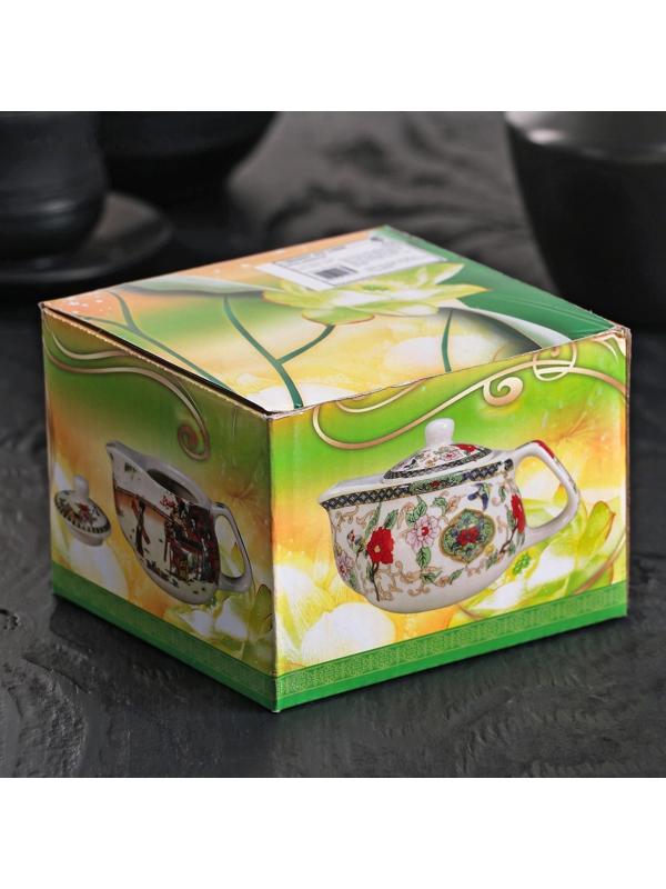 Чайник керамический заварочный «Восточная мудрость», 200 мл, 14×9,5×8 см, цвет синий