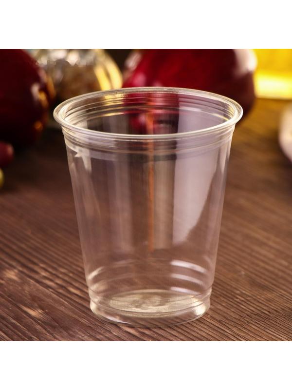 Стакан одноразовый ПЭТ, 300 мл, d=9,5 см, цвет прозрачный