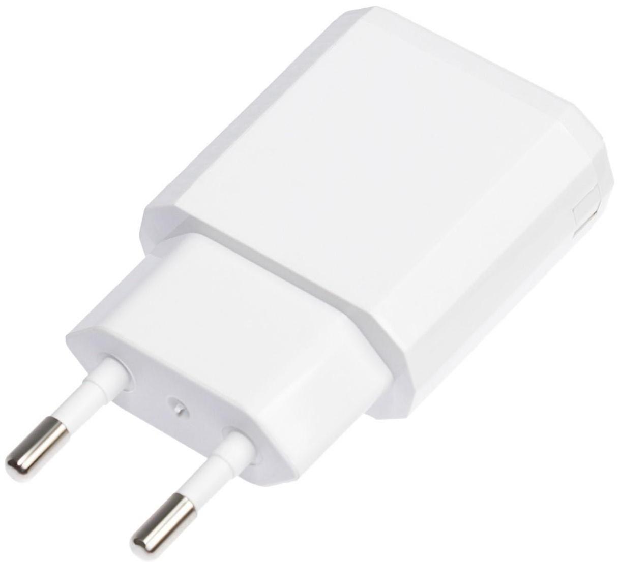 Сетевое зарядное устройство LuazON LN-120AC, 2 USB, 2.1/1 A, белое