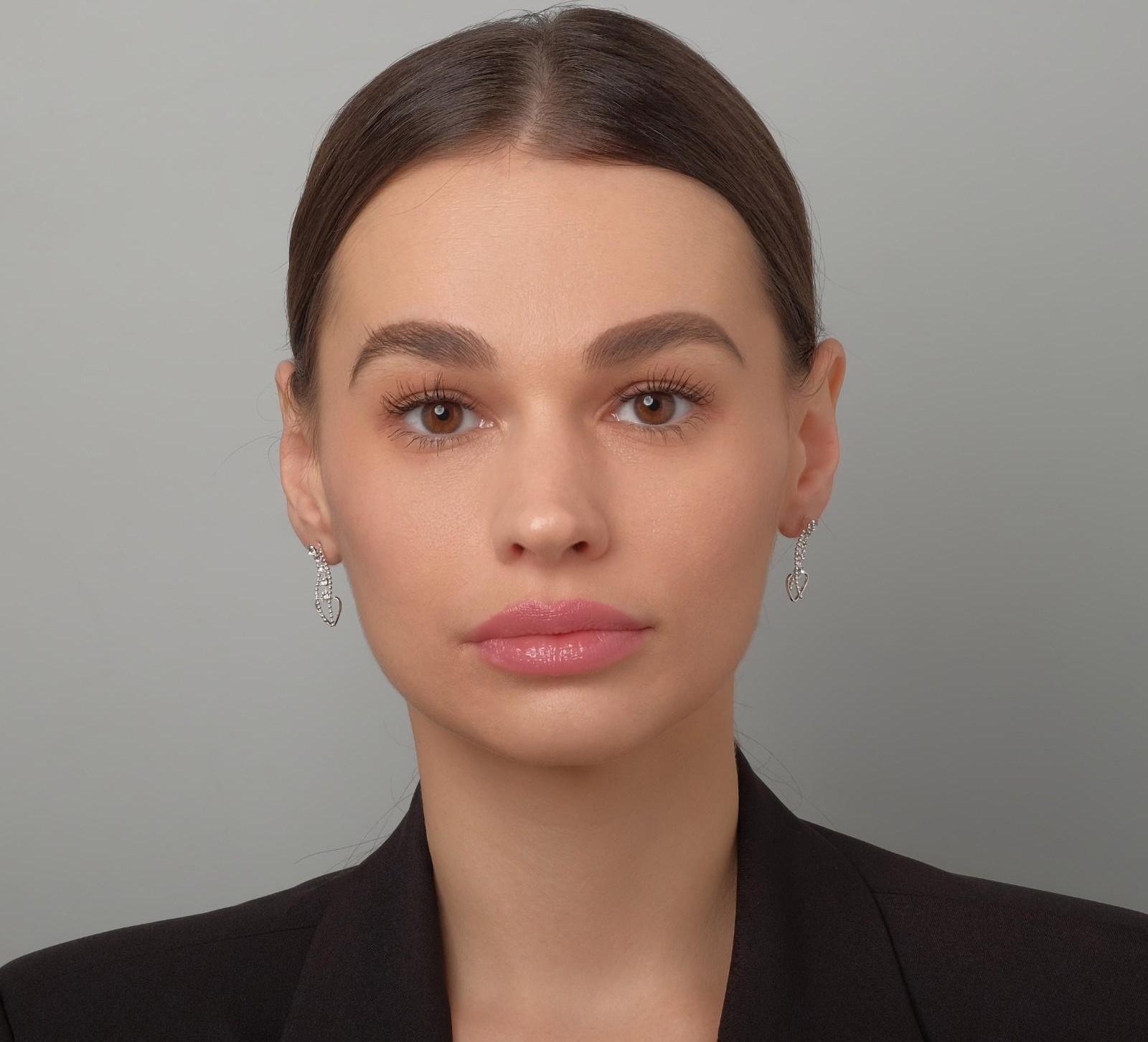 Серьги со стразами 