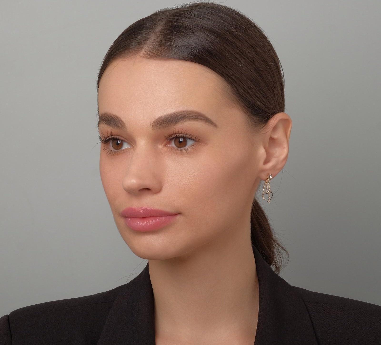 Серьги со стразами 