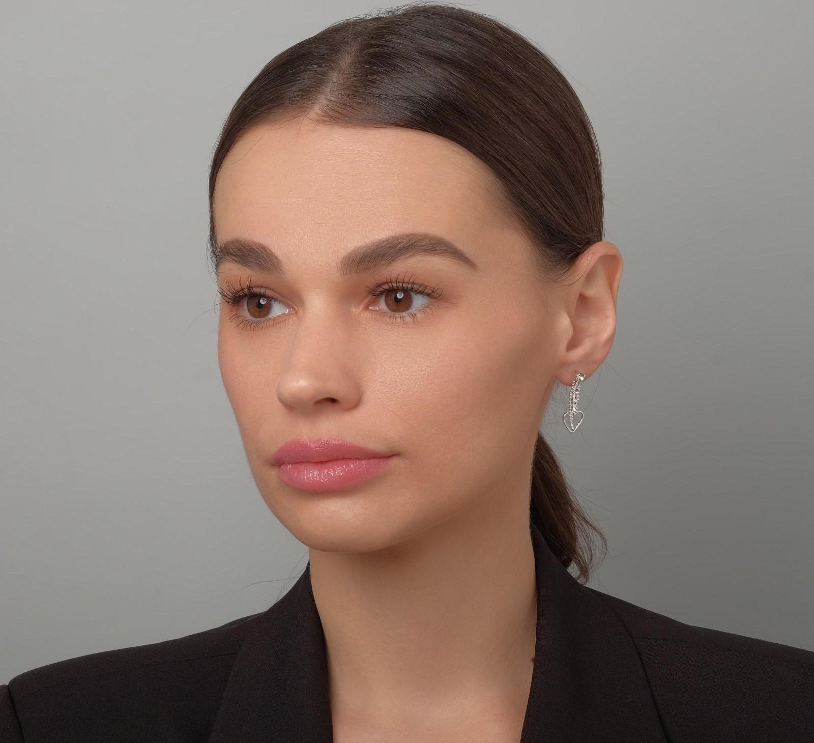 Серьги со стразами 