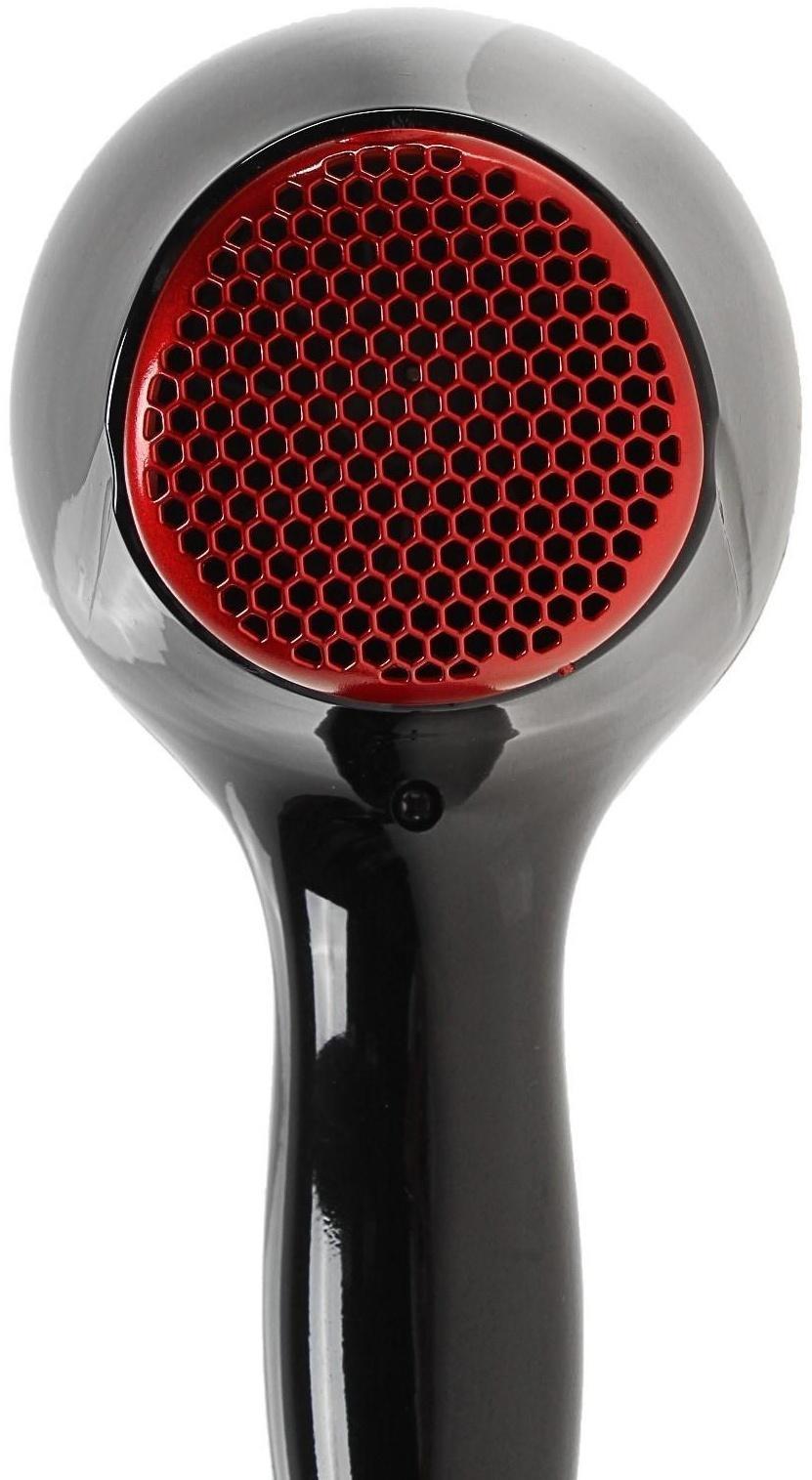 Фен Luazon LGE-004, 3800 Вт, 2 скорости, 3 температурных режима, красно-черный