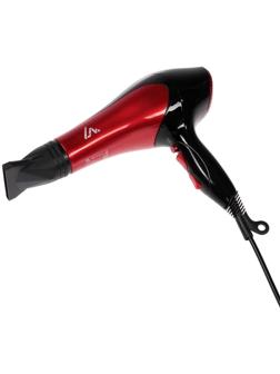 Фен Luazon LGE-004, 3800 Вт, 2 скорости, 3 температурных режима, красно-черный