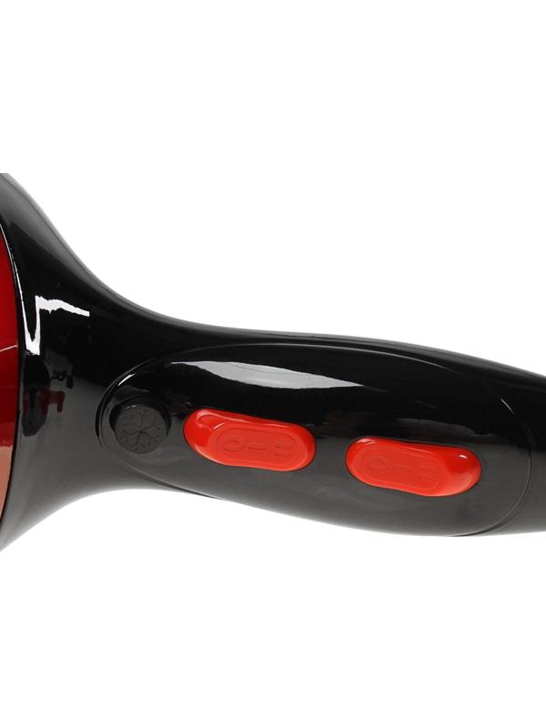 Фен Luazon LGE-004, 3800 Вт, 2 скорости, 3 температурных режима, красно-черный