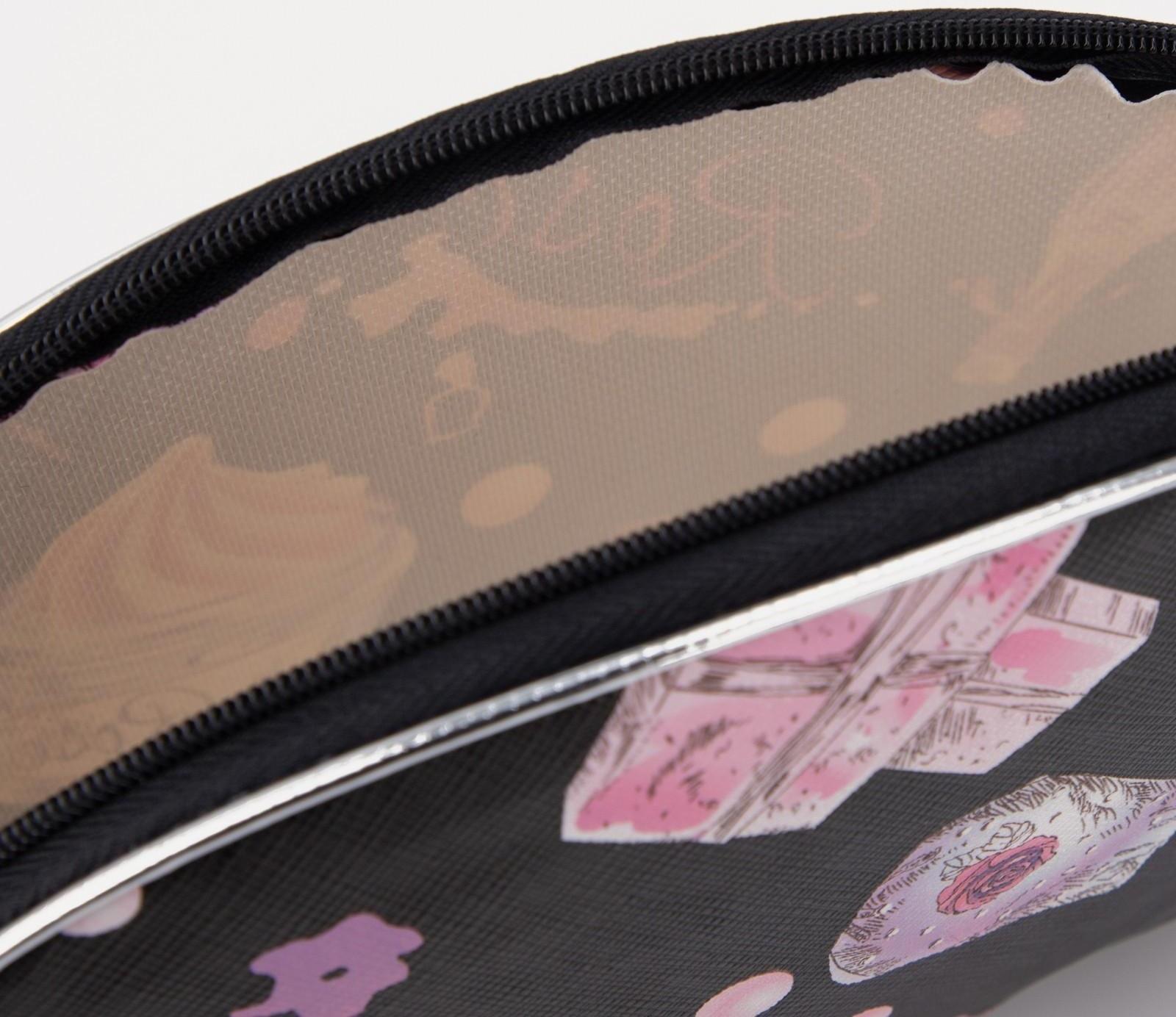 Набор косметичек 5 в 1 на молниях, цвет чёрный