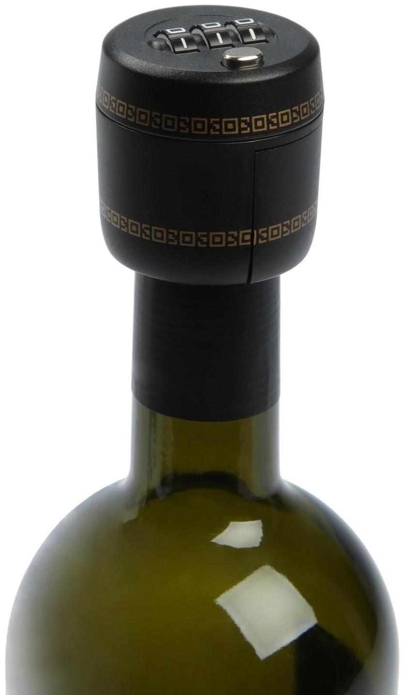 Замок сувенирный кодовый для бутылки, черный