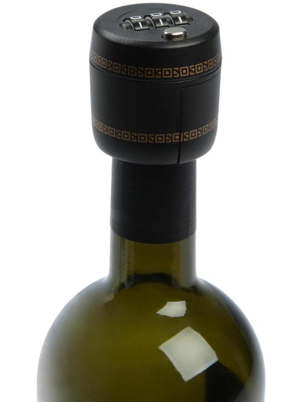 Замок сувенирный кодовый для бутылки, черный