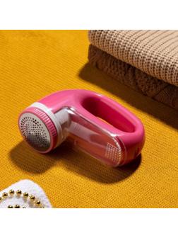 Машинка для удаления катышков LuazON LUK-06, индикатор, 220 В, АКБ, розовая