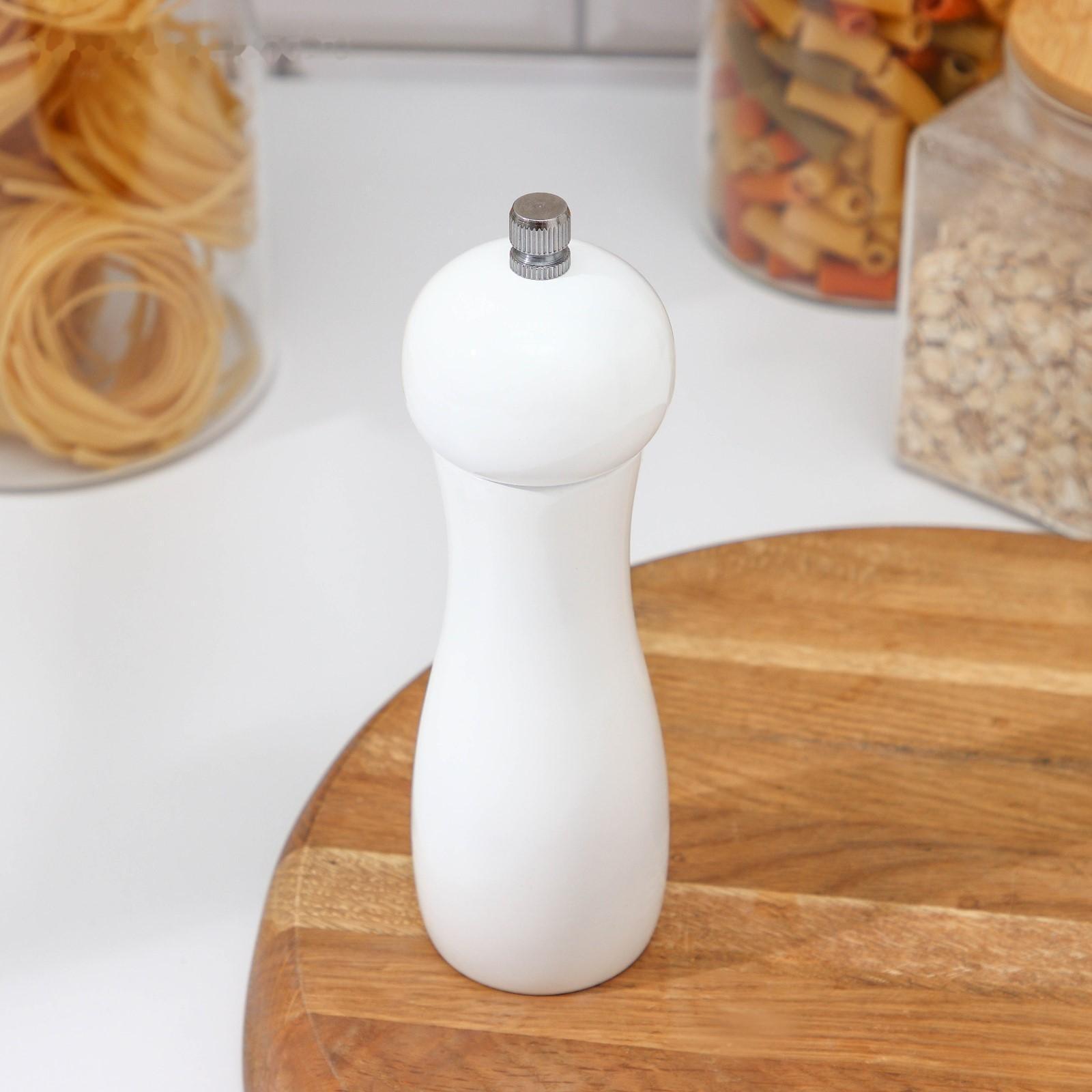 Мельница для специй «Лофт», 16,5 × 5 см, керамический механизм, цвет белый