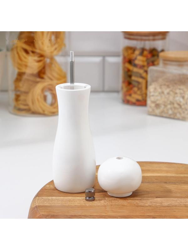 Мельница для специй «Лофт», 16,5 × 5 см, керамический механизм, цвет белый