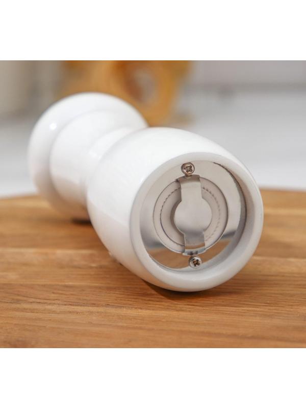 Мельница для специй «Лофт», 16,5 × 5 см, керамический механизм, цвет белый