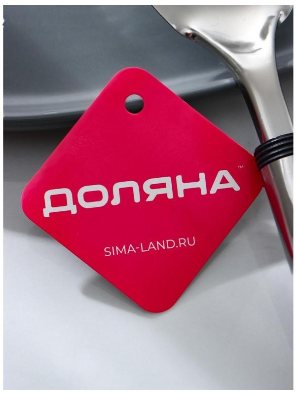 Ложка гарнирная из нержавеющей стали Доляна «Помощник», h=26 см, цвет серебряный