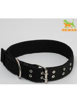Ошейник четырехслойный, 80 х 4,9 см, ОШ 65-75 см, полиэстер, чёрный