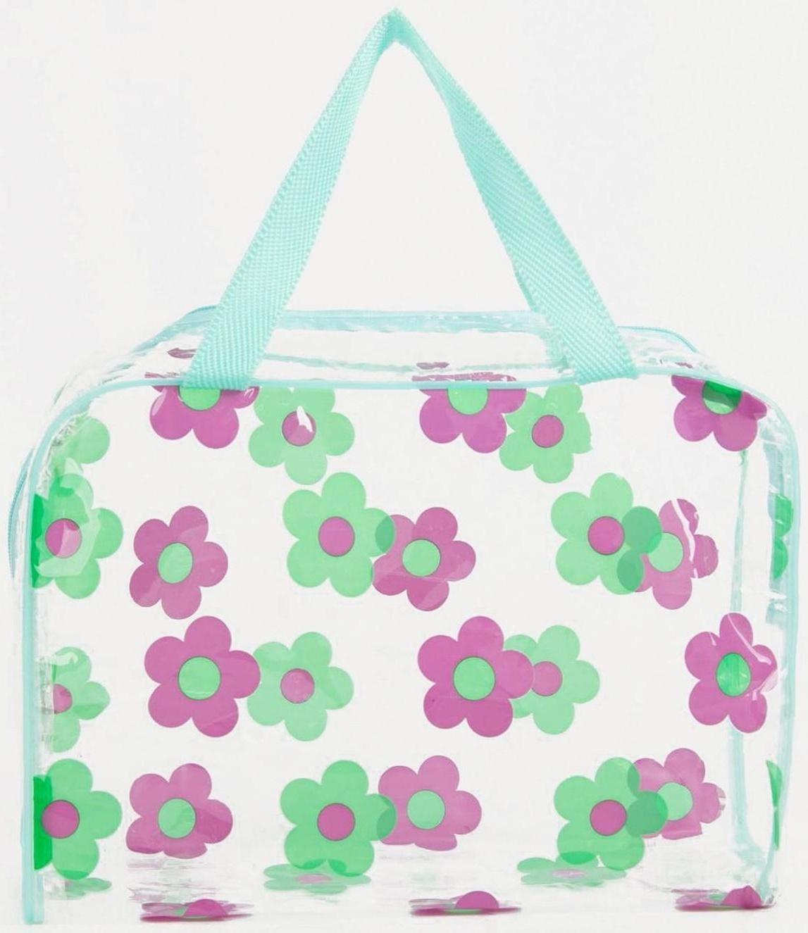 Косметичка на молнии, цвет зелёный