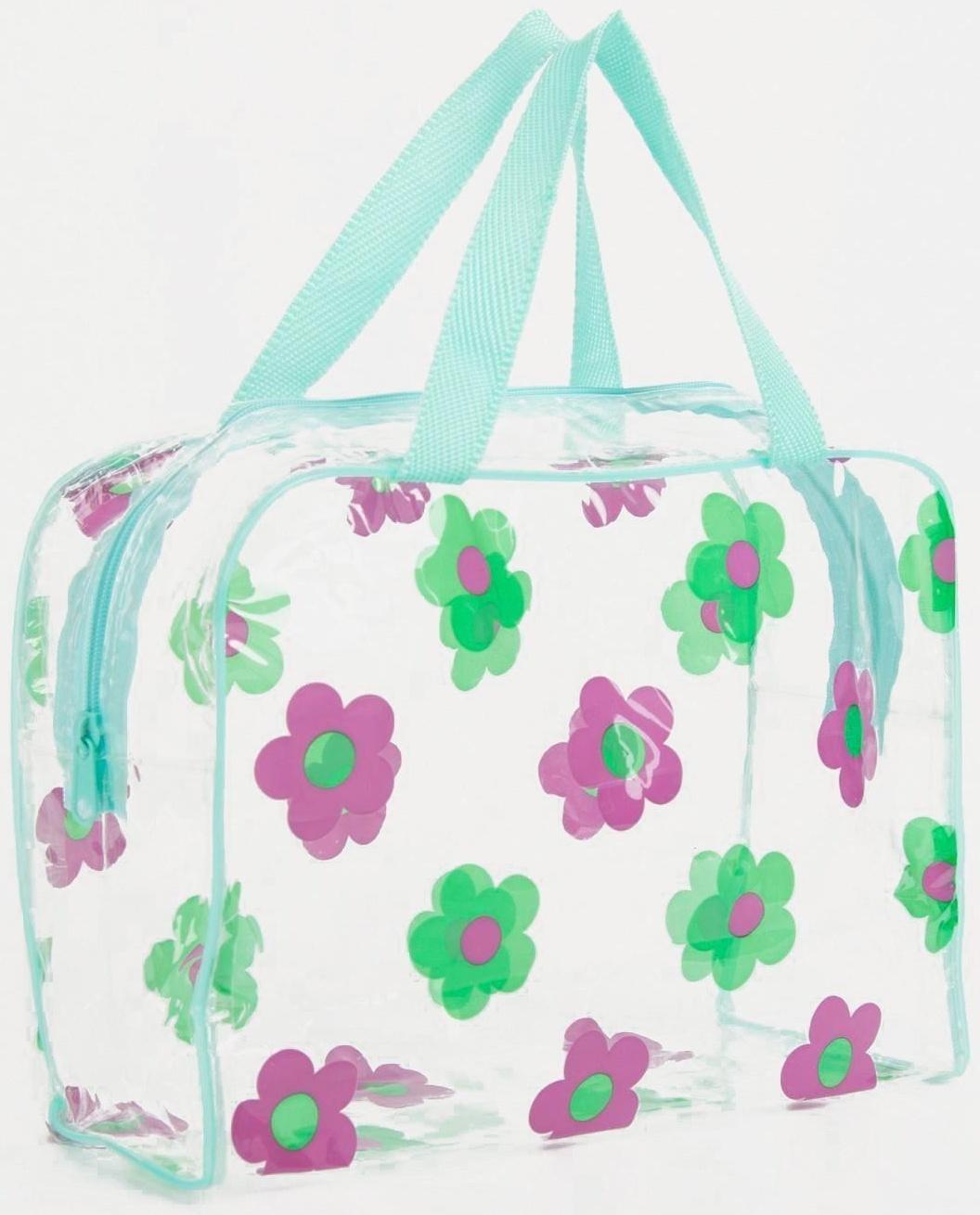 Косметичка на молнии, цвет зелёный