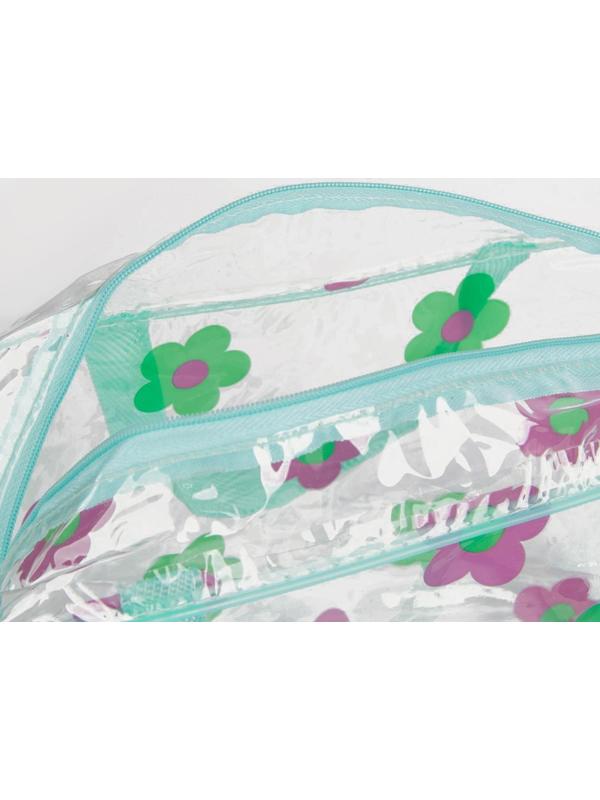 Косметичка на молнии, цвет зелёный