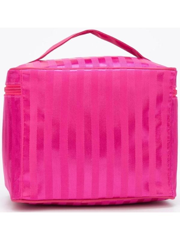Косметичка на молнии, с зеркалом, цвет розовый
