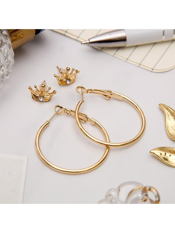 Серьги-кольца с пуссетами 