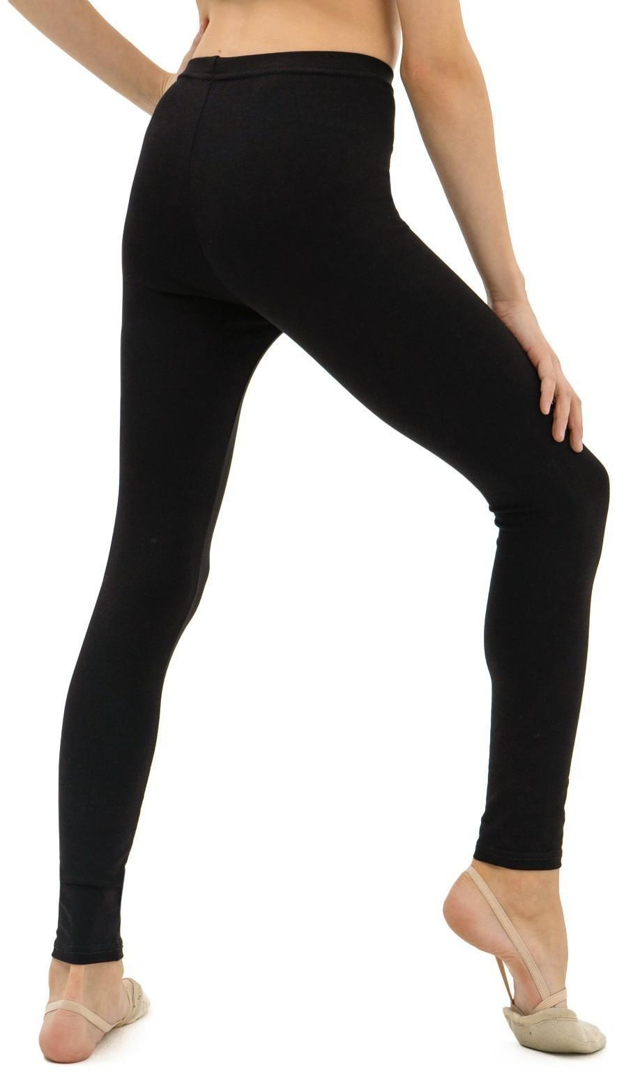 Лосины гимнастические х/б, размер 32, цвет чёрный