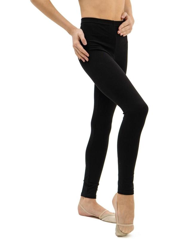 Лосины гимнастические х/б, размер 32, цвет чёрный