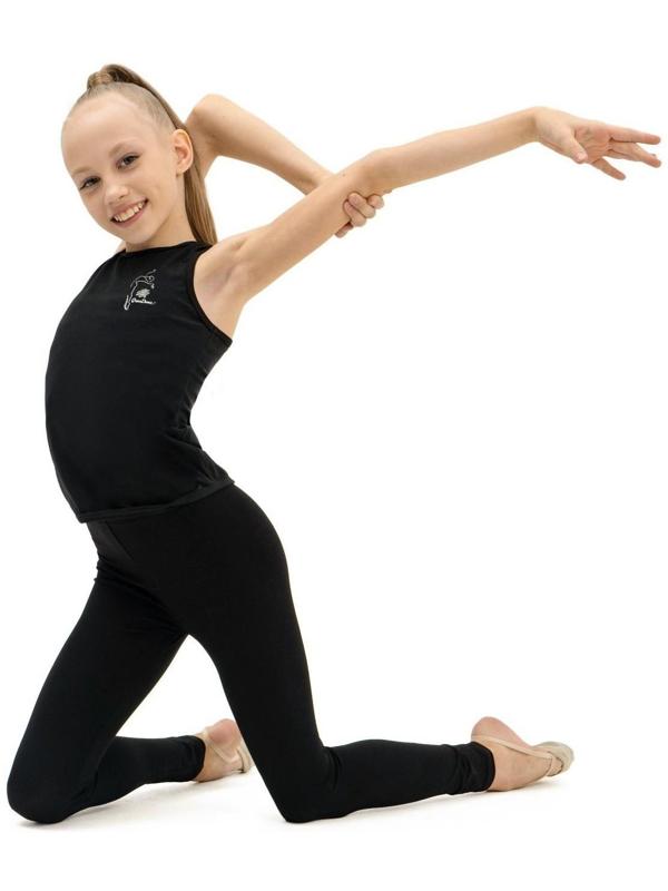 Лосины гимнастические х/б, размер 36, цвет чёрный