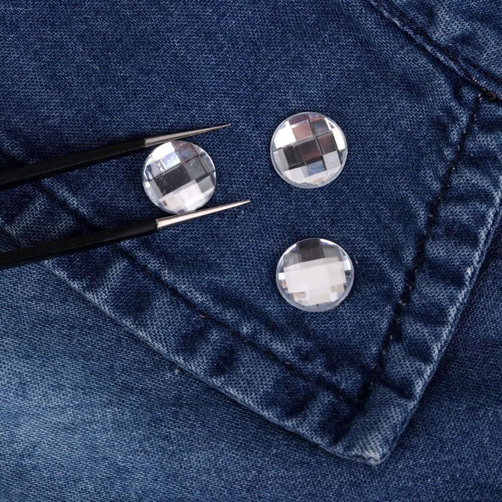 Стразы термоклеевые «Круг», d = 10 мм, 50 шт, цвет белый