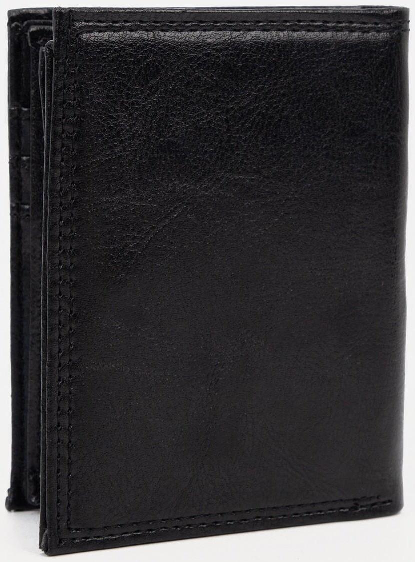 Портмоне без застёжки 2 в 1, для автодокументов, для купюр, для карт, для монет, цвет чёрный