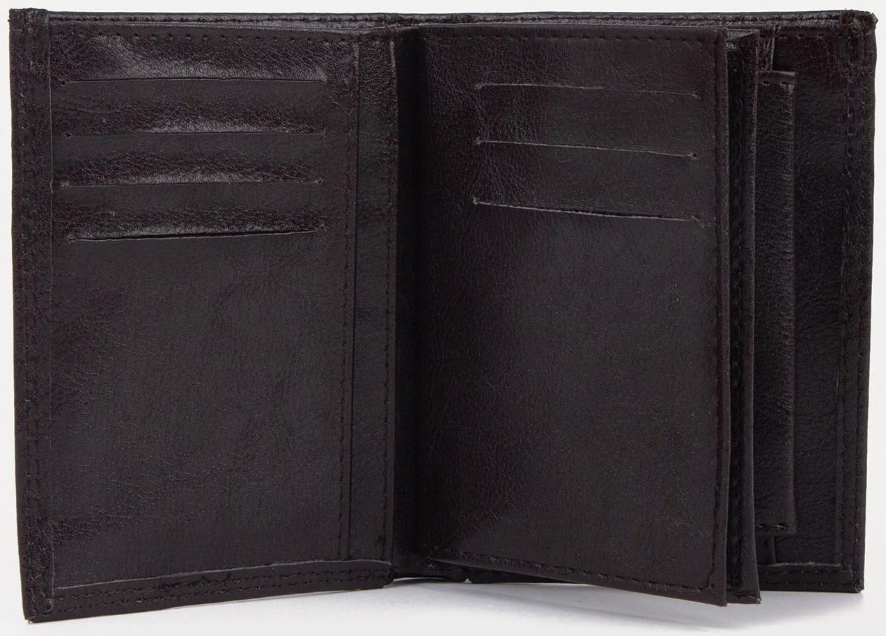 Портмоне без застёжки 2 в 1, для автодокументов, для купюр, для карт, для монет, цвет коричневый