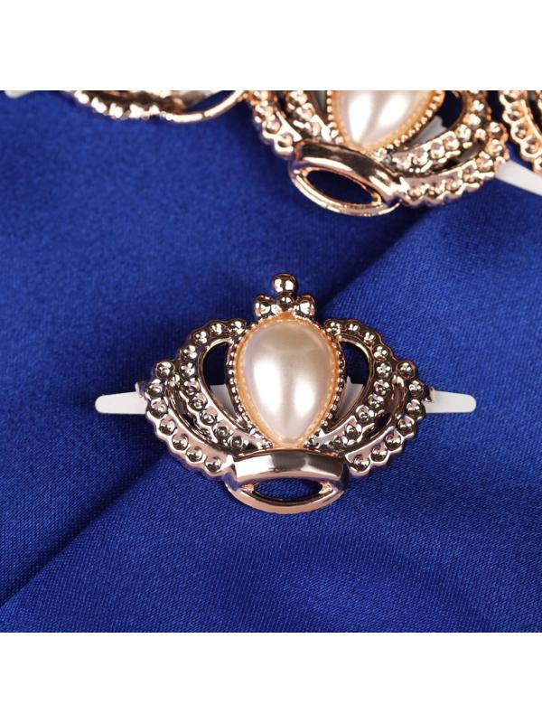 Декоративные элементы на прокол «Короны», 4 × 2,5 см, 10 шт, цвет золотой