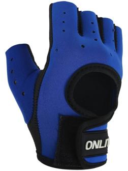 Перчатки спортивные, размер М, цвет синий/чёрный