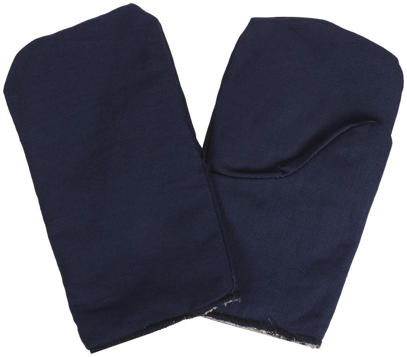 Рукавицы утеплённые, диагональ, один слой ватина, МИКС