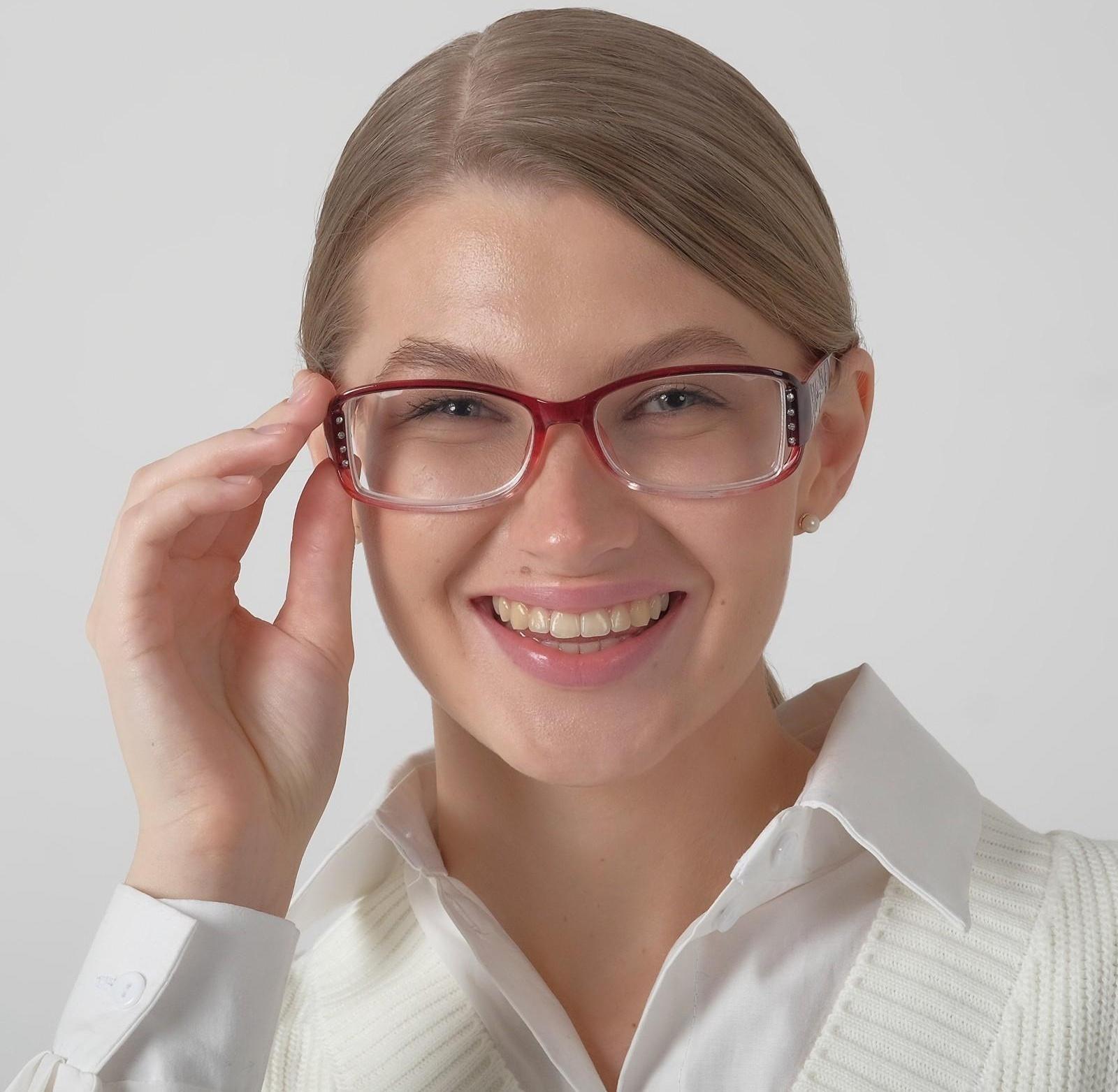 Очки корригирующие 6621, цвет бордовый, +2