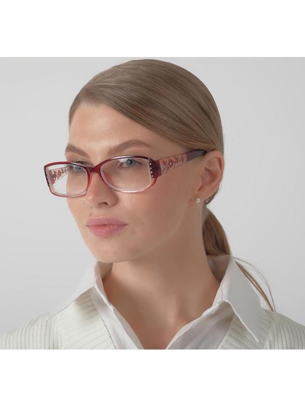 Очки корригирующие 6621, цвет бордовый, +3