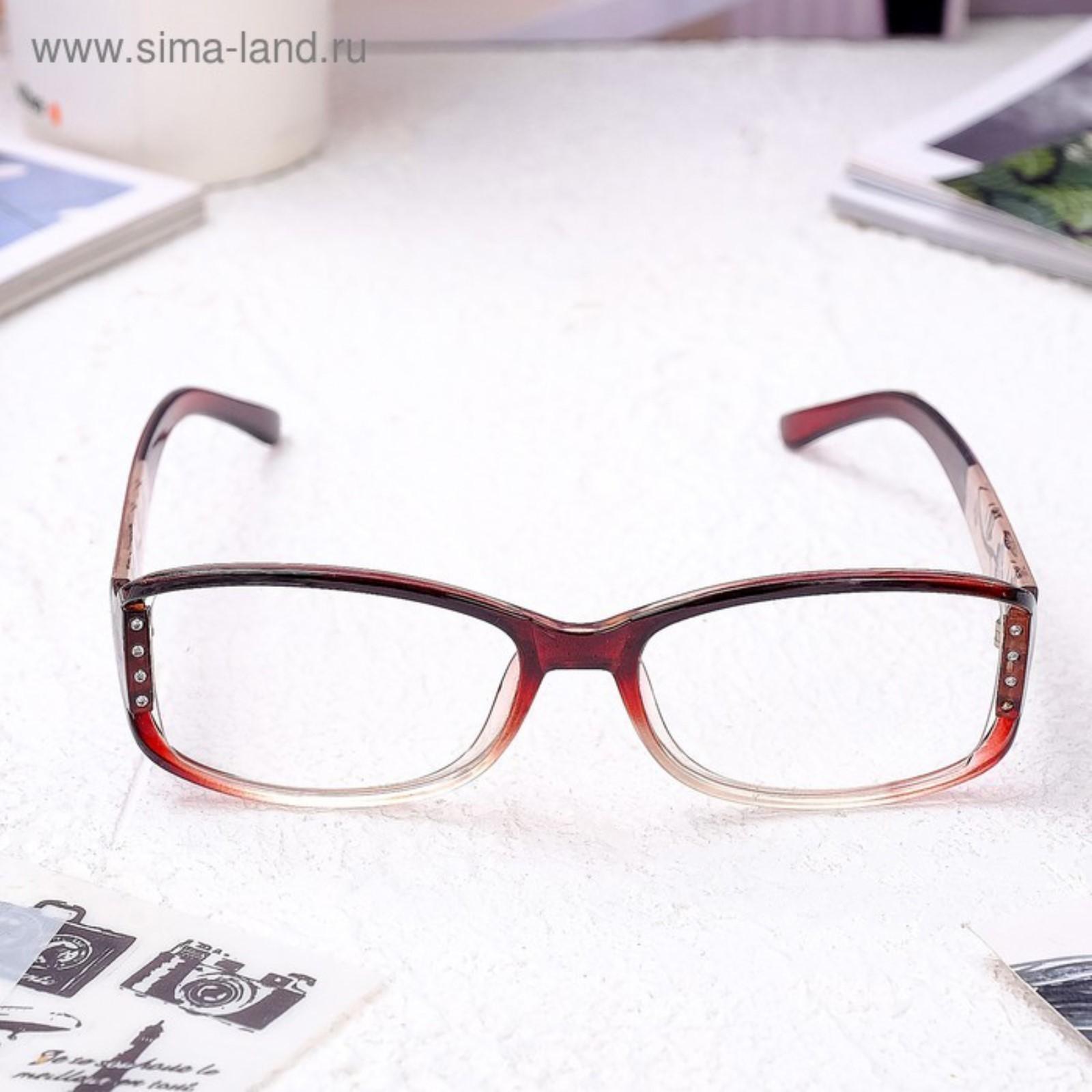 Готовые очки Восток 6621 Бордовые, -3