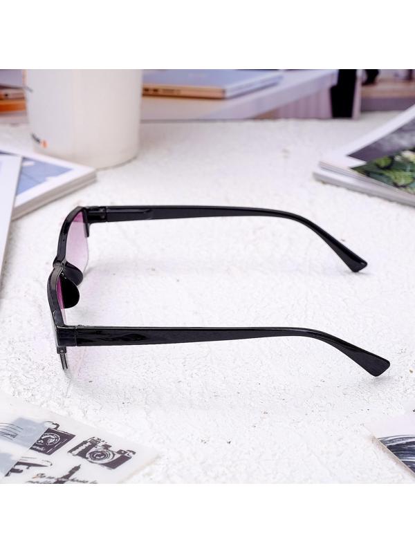 Очки корригирующие 0056, цвет чёрный, тонированные, отгибающаяся дужка, -2