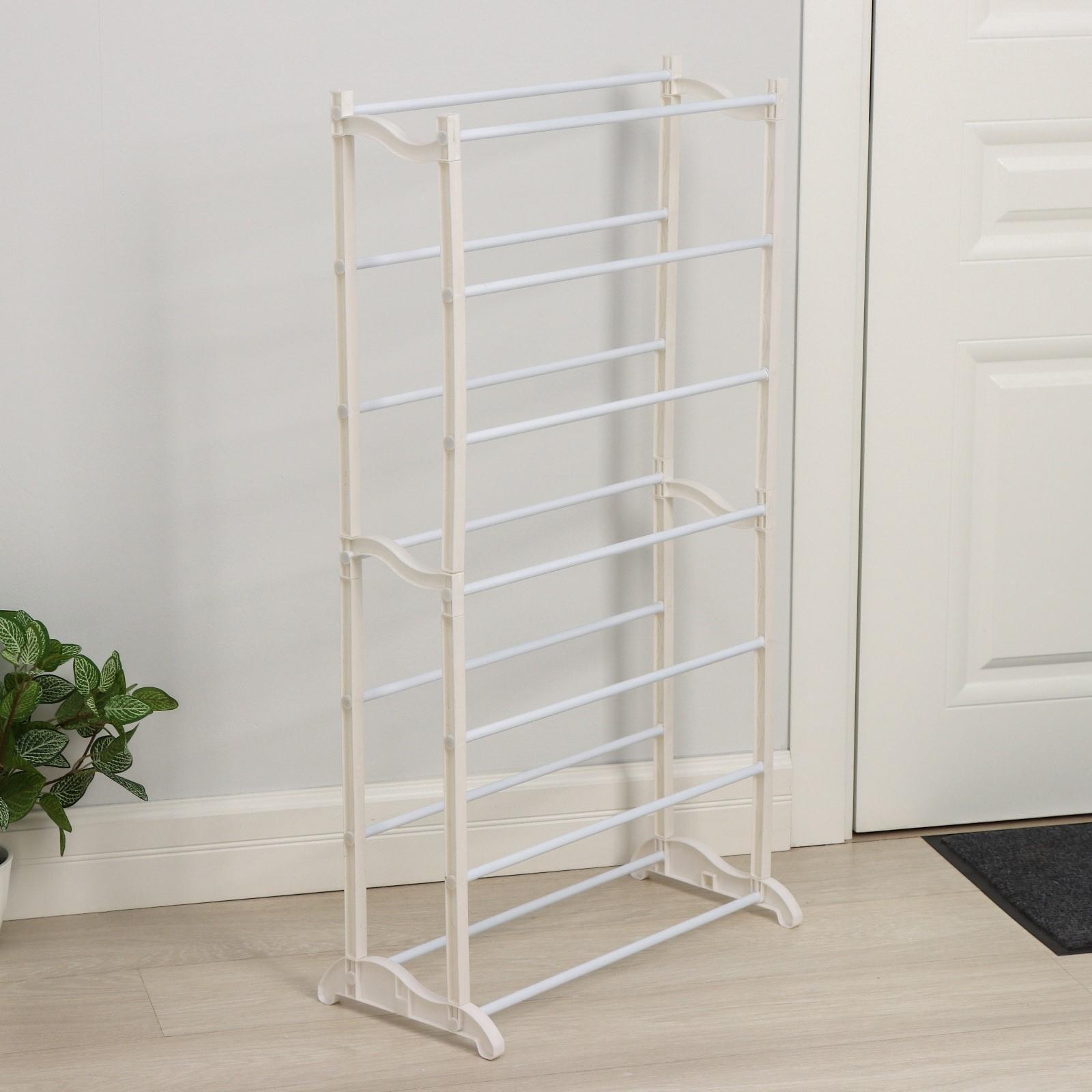 Обувница, 7 ярусов, 50×24,5×95 см, цвет белый