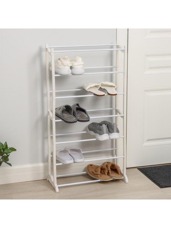 Обувница, 7 ярусов, 50×24,5×95 см, цвет белый