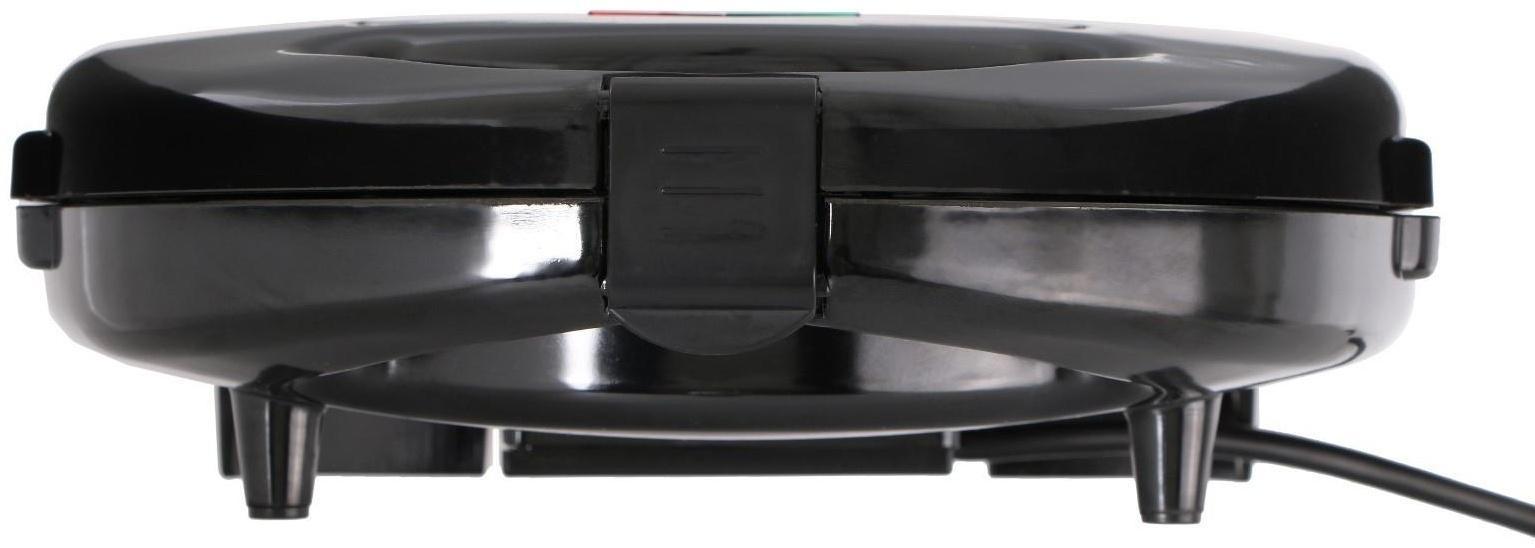 Электровафельница Luazon LT-07, 750 Вт, тонкие вафли, антипригарное покрытие, черная