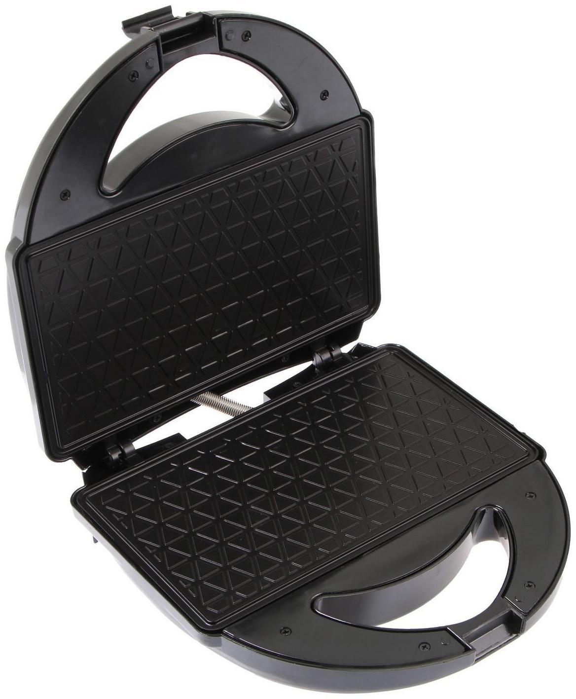 Электровафельница Luazon LT-07, 750 Вт, тонкие вафли, антипригарное покрытие, черная