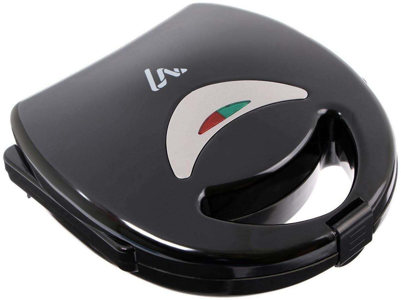 Электровафельница Luazon LT-07, 750 Вт, тонкие вафли, антипригарное покрытие, черная