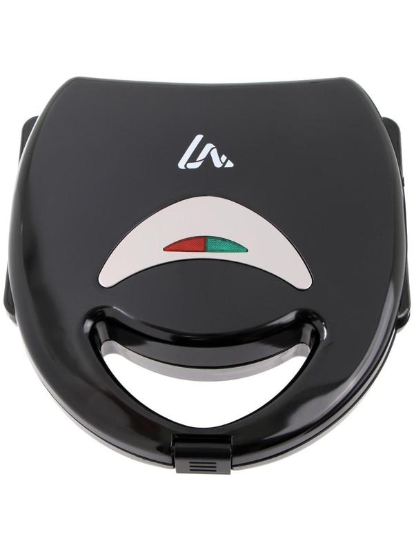 Электровафельница Luazon LT-07, 750 Вт, тонкие вафли, антипригарное покрытие, черная